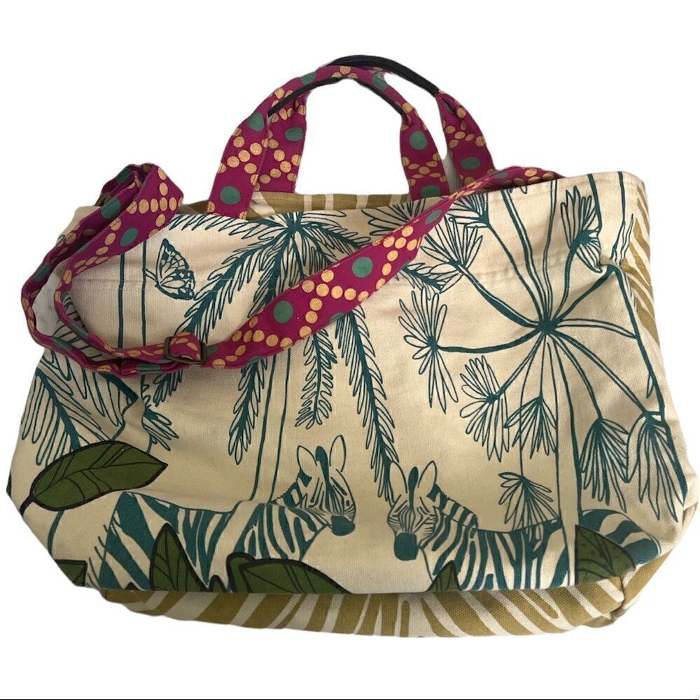 Zebra Canvas Print Tote Withtwo Strapoptions - image 1